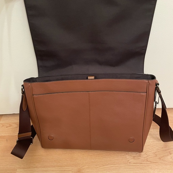 UNISEX Coach Saddle-Brown Houston Crossbody Bag - Picture 2 of 5